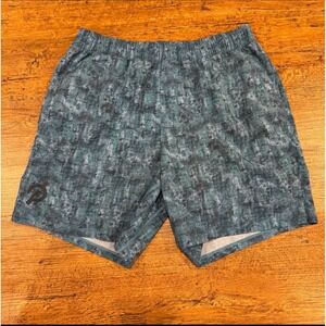 Peloton Blue Marble Performance Lined Training Running Gym Shorts 7' Men's Large